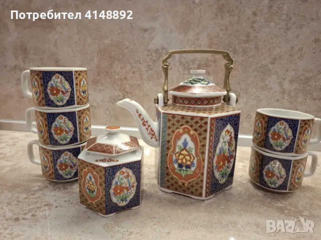 Японски фин порцелан сервиз за чай, снимка 2 - Сервизи - 48085725