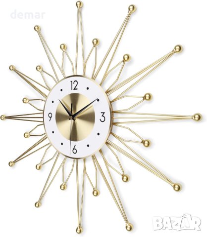 Стенен часовник Lafocuse Sunburst, 56 см, работи с батерия, снимка 5 - Други стоки за дома - 44393101