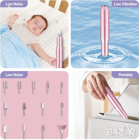 Комплект електрически пили за акрилни нокти, снимка 7 - Други - 42655464