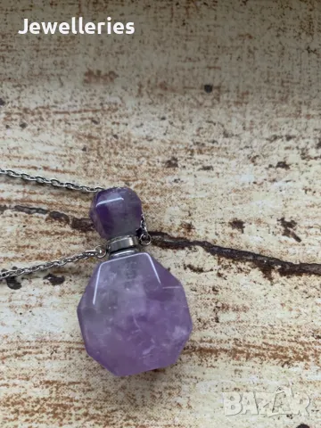 Клие “Perfume” от аметист, снимка 6 - Колиета, медальони, синджири - 48263677