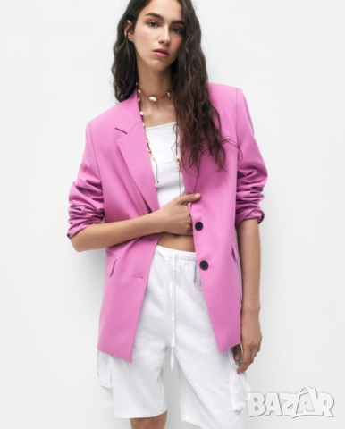 Pull & Bear нов розов блейзър размер S