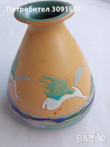 Ваза майолика подписана от автора -1930г, снимка 13 - Други ценни предмети - 41017757