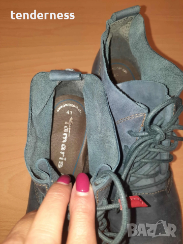 Tamaris, прекрасни боти от естествена кожа, снимка 9 - Дамски боти - 52034253