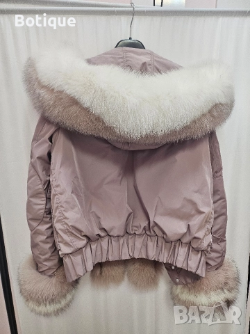 дамска парка с естествен косъм , снимка 3 - Якета - 52629343