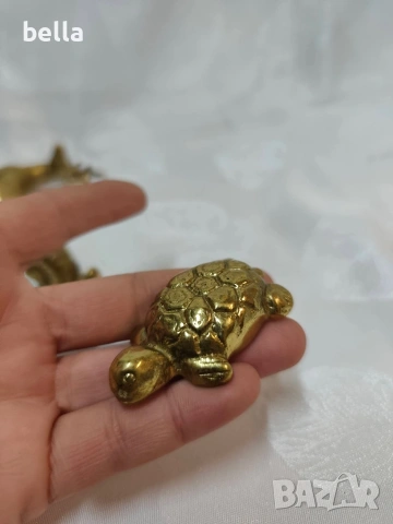 Масивни малки бронзови фигури ,елен,костенурка и охлюв., снимка 6 - Антикварни и старинни предмети - 53836070