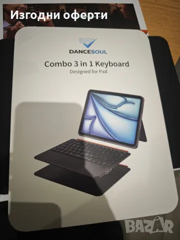 Нов, неизползван калъф с клавиатура и тракпад Dancesoul Combo 3 in 1 (Case + Cover + , снимка 3 - Таблети - 56132347