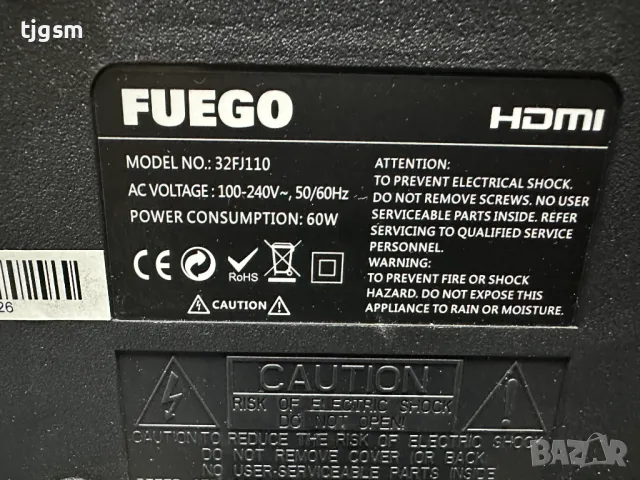 Fuego 32FJ110  32" LED TV за части, снимка 2 - Части и Платки - 49230003