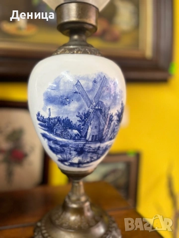  Две настолни лампи с типичен холандски пейзаж , снимка 9 - Настолни лампи - 53480634