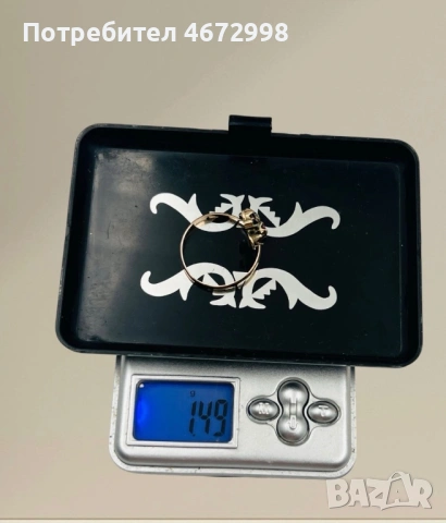 Златен пръстен със диамант, сапфир, рубин и аматист, снимка 9 - Пръстени - 53266079