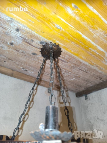 Продавам полилей с 2бр.стенни лампи, снимка 3 - Полилеи - 53375394