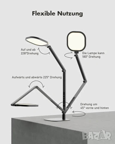 Професионална LED настолна лампа 15W с тъч контрол и защита за очите, снимка 3 - Лед осветление - 53290828