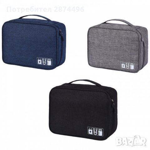 1338 преносим органайзер за кабели, зарядни и карти с памет, снимка 9 - Други стоки за дома - 35797348