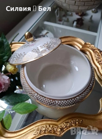 Луксозна порцеланова кутия , снимка 9 - Антикварни и старинни предмети - 51953979