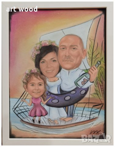 Портрет и карикатура/Шарж от снимка, снимка 2 - Романтични подаръци - 27075540