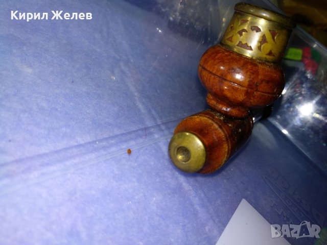 СТАРА РЯДКА КОЛЕКЦИОНЕРСКА ЛУЛА за ОПИУМ РЪЧНА МАЙСТОРСКА ИЗРАБОТКА ДЪРВО и БРОНЗ За КОЛЕКЦИЯ! 37701, снимка 5 - Колекции - 40690517
