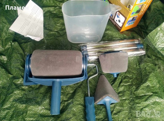 Комплект система от валяк с рерзервоар и аксесоари за боядисване 5 в 1, снимка 6 - Други инструменти - 41857735