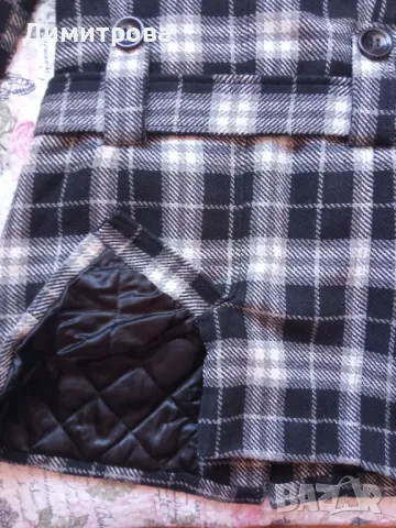 Карирано палто М размер, снимка 2 - Палта, манта - 50434463