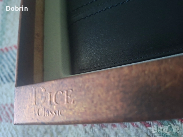 Мъжки портфейл DICE естествена кожа с ръкавели, снимка 3 - Портфейли, портмонета - 52918953