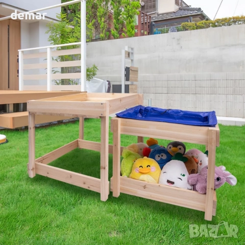 Маса за пясък и вода WodGod, включва голямо прахоустойчиво покривало, снимка 6 - Образователни игри - 52063956