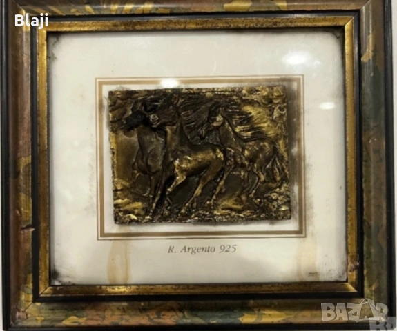 Картини три броя със сребро 925, снимка 5 - Антикварни и старинни предмети - 53395104