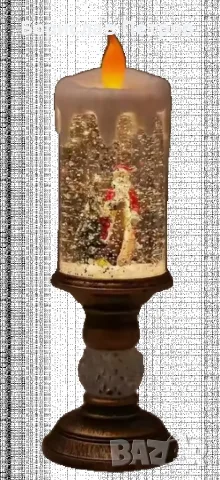 Коледна LED свещ със снежна фигура, снимка 5 - Декорация за дома - 56403240