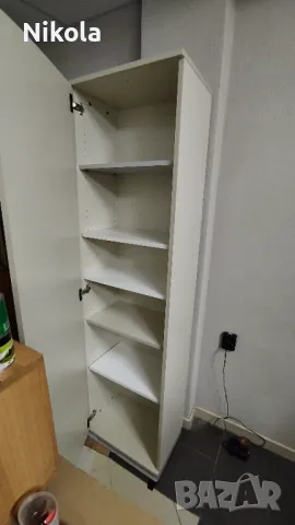 Офис шкаф - еднокрил гардероб с рафтове 52/196/35,5 - бял, снимка 11 - Гардероби - 49611235