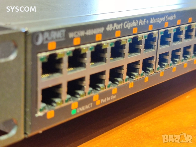 Суич Planet WGSW-48040HP (48 гигабитови POE порта), снимка 2 - Суичове - 52058549