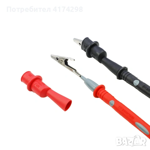 2PCS Алигатор Крокодил Тестови щипки Скоби 1000V 10A за мултиметрови клинки за оловни алигатори Елек, снимка 4 - Друга електроника - 53851844