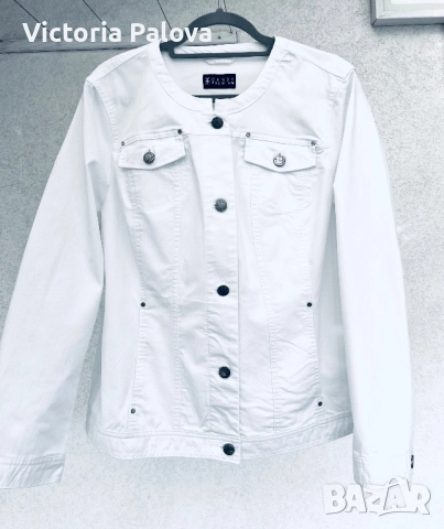 Класическо бяло яке деним премиум, снимка 14 - Якета - 52536458