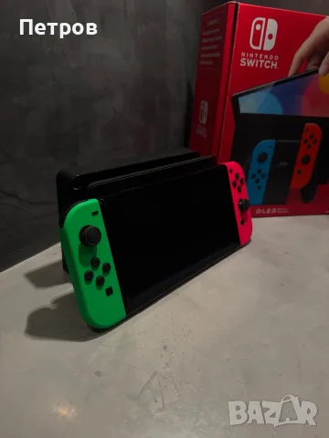 КАТО НОВО Nintendo Switch OLED + Pokemon Violet, снимка 3 - Nintendo конзоли - 56041175
