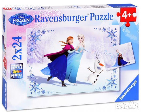 Пъзел Ravensburger 09115 от 2 x 24 части - Замръзнало кралство, Сестри завинаги, снимка 1