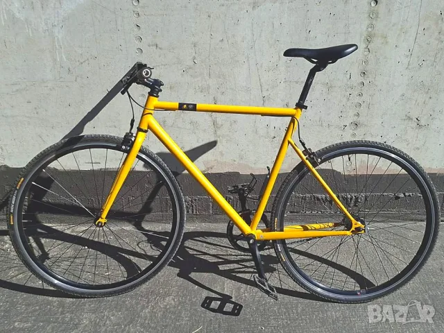 Градски велосипед Elops Single Speed 500, жълт, с ъпгрейди и нови гуми!