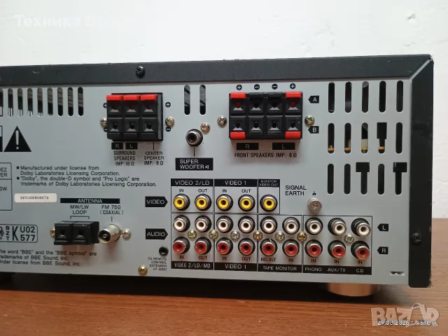 Ресивър AIWA AV-X100ES в Midi“ (компактен) размер. Изпращам видео. , снимка 13 - Ресийвъри, усилватели, смесителни пултове - 55872483