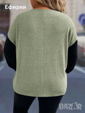 Елегантна блуза с дантела, Блуза голям размер, снимка 4 - Блузи с дълъг ръкав и пуловери - 51418686