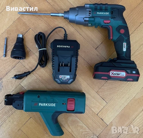 Нов акумулаторен винтоверт за гипс картон Parside, снимка 4 - Винтоверти - 50515425