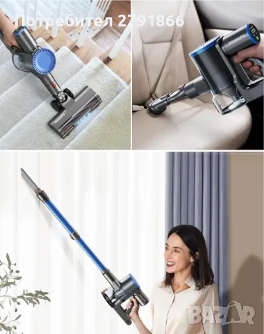 Безжичната прахосмукачка Powerffy N10 400W/30Kpa , снимка 7 - Прахосмукачки - 50024504