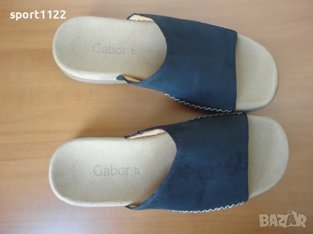 N37 Gabor/естествена кожа/дамски чехли, снимка 2 - Чехли - 51405759