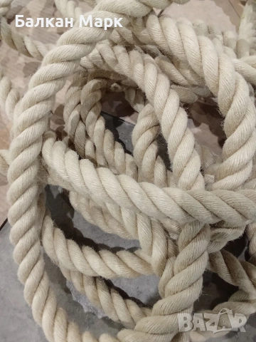 Конопено Въже 30мм / 15м ,Коноп/Юта-Ново, снимка 5 - Други стоки за дома - 53771430