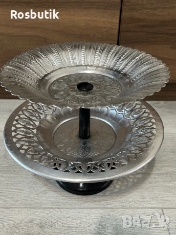 Старинна съветска фруктиера , снимка 6 - Прибори за хранене, готвене и сервиране - 53399592