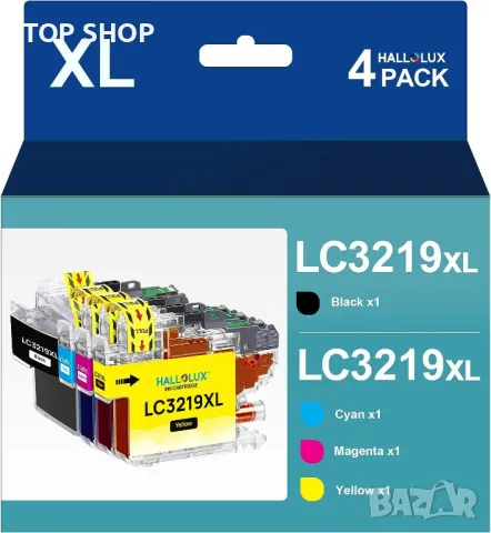 HALLOLUX LC3219XL Касети с мастило за Brother LC3219 LC3217 XL,  4 бр