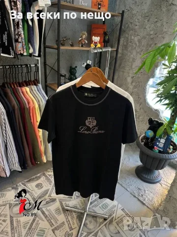 Loro Piana Мъжка Тениска👕Мъжка Блуза С Къс Ръкав Лоро Пиана - Бяла Или Черна Код SK2033