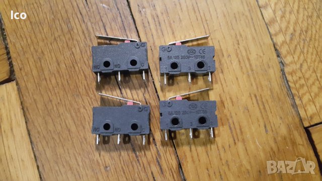 Микро суич ключ превключвател 5А до 250v 4бр.
