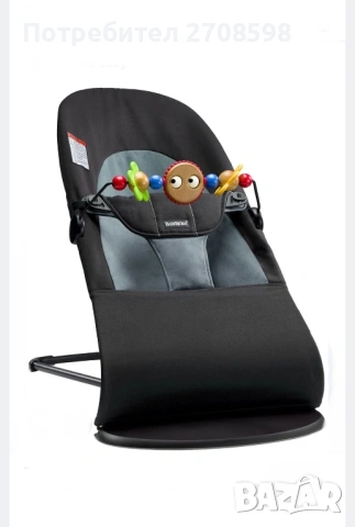 Шезлонг BabyBjorn + играчка / бебешки шезлонг Baby Bjorn, снимка 1 - Детски шезлонги - 53335713