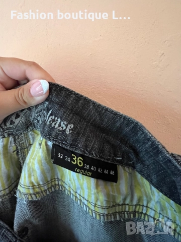 Дамски тъмно сиви дънки 36 размер и състав 99% памук 1% еластант с джобове отпред и отзад 👖👖👖, снимка 8 - Дънки - 52376401