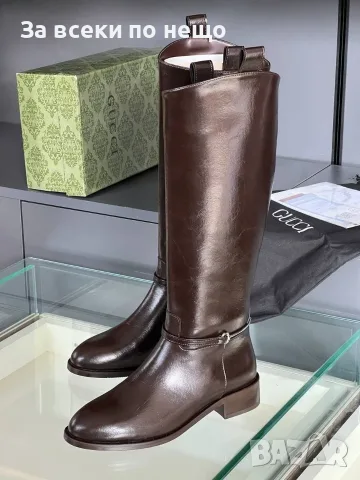 Gucci Дамски Ботуши Гучи - Черни Или Кафеви Код E168, снимка 4 - Дамски ботуши - 55840898