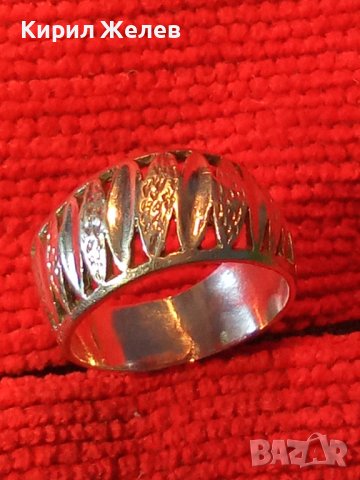 СТИЛЕН СРЕБЪРЕН АРТ ПРЪСТЕН СРЕБРО 925 АЖУРНА РЪЧНА МАЙСТОРСКА ИЗРАБОТКА 32639, снимка 2 - Пръстени - 38374149