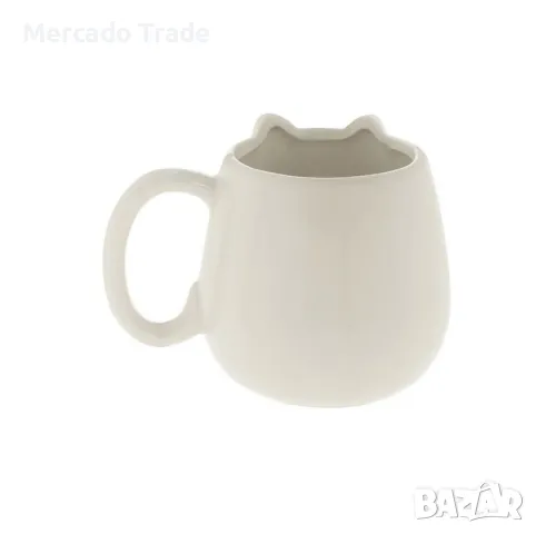 Великденска чаша Mercado Trade, Бяло зайче с дръжка, Керамична, Бяла, снимка 3 - Чаши - 49274382
