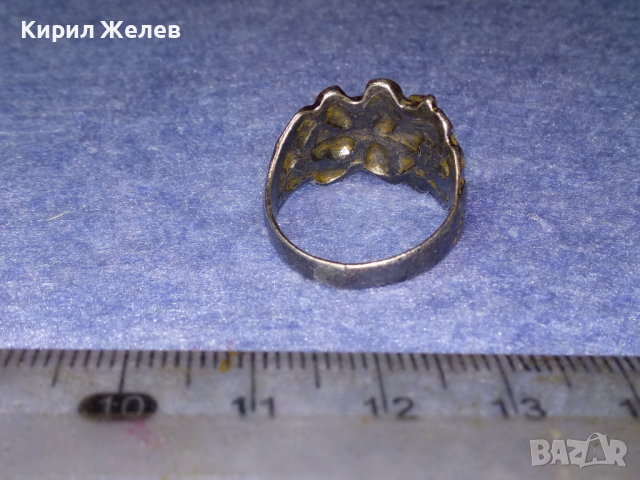 КРАСИВО ОРНАМЕНТИРАН СРЕБЪРЕН ПРЪСТЕН ОКСИДИРАНО СРЕБРО ВИСОКА ПРОБА РЪЧНА СТАРА ИЗРАБОТКА 43796, снимка 16 - Антикварни и старинни предмети - 44664253