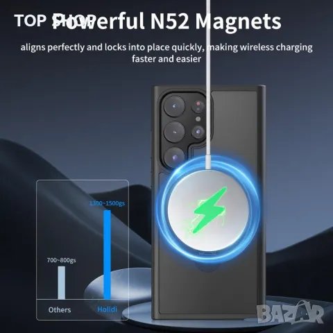 Aunote for MagSafe Магнитен калъф за Samsung S24 , черен, снимка 7 - Калъфи, кейсове - 49333109