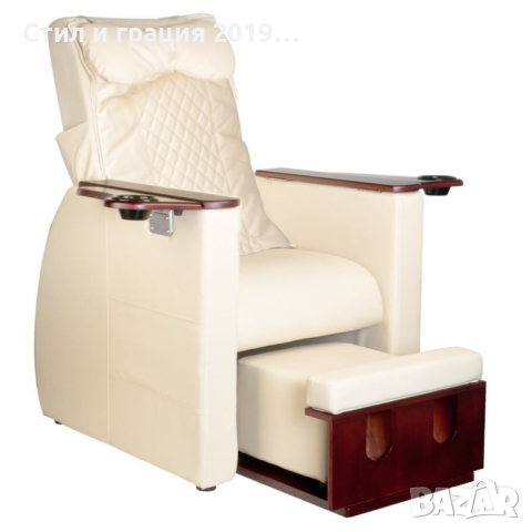 Стол за педикюр Azzurro 101 с масаж - бежово/черно, снимка 4 - Педикюр и маникюр - 44532270